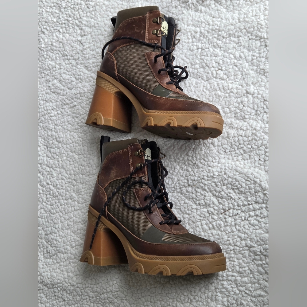 Sorel Brown and Tan Heeled Boots